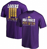 Men's Los Angeles Lakers Purple 2020 NBA Finals Champions Ready To Play Roster T-Shirt,baseball caps,new era cap wholesale,wholesale hats